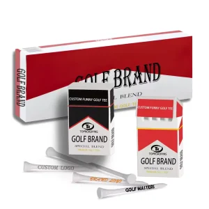 Golf Tee Plastic Portable Cigarette Golf Tees Golf Training Accessories Novel Gifts for Men Box packed