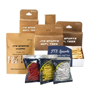 Golf Tees 70mm 83mm Unbreakable Golf Tee Base with Package Customization Wood Opp Bag OEM Express Bulk Custom Wooden Golf Tees