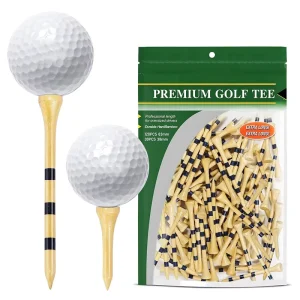 Golf Tees Wooden Bamboo 2 Sizes Plain