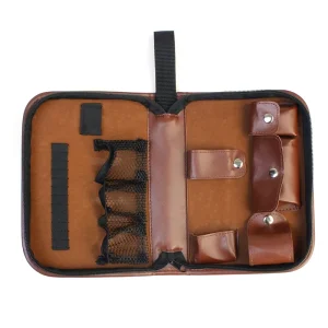 Golf Tool Kit Accessory Bag Portable Multi Functional High Capacity Leather Organizer Model JQ95142 China Made OEM ODM Available