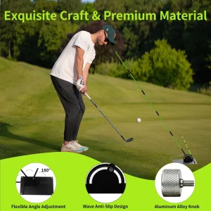 Golf Trainer Precision Metal Golf Swing Aid for Driving Range Professional Teaching Golf Practice Plate Golf Swing Correcto
