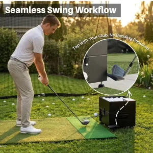 Golf Training Accessories Golf Ball Dispenser for Indoor and Outdoor Golf Training Golf Ball Launcher Feeder 50 Balls Capacity