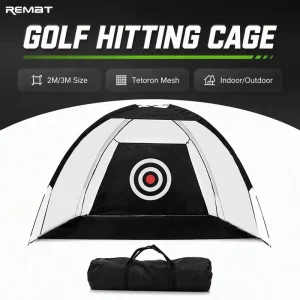 Golf Training Aids Garden Grassland Practice Tent Tetoron Mesh Golf Hitting Cage 2M 3M Black Green for Golfers’ Equipment