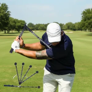 Golf Training Aids Portable Collapsible Trainer Metal Rubber Improve Swing Posture Essential Swing Posture Corrector for