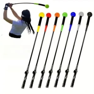 Golf Training Aids Warmup Stick with Flexible Shaft for Ambidextrous Practice Swing Balance Distance Tempo Strength and Grip