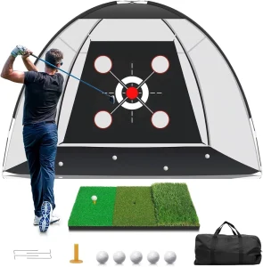Golf Training Aids for Backyard Driving Range and Indoor Practice Hitting Nets with Target Carry Bag for Chipping