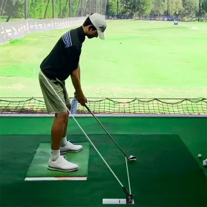 Golf Training Equipment Iron Golf Swing Plane Trainer with Fiberglass Stick Angle Adjustable for Swing Path Outdoor Practice