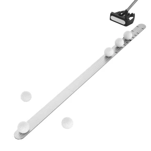 Golf Training Ruler 180°Adjust Precision Metal for Home Range Golf Practice Plate Putter Trajectory Guide