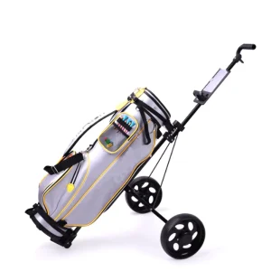 Golf Trolley with Two Wheels Folding Ball Bag Golf Cart Essential Golf Course Equipment