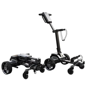 Golf Trolleys Automatic Follow Easily Folding Electric Golf Caddy with Umbrella Holder