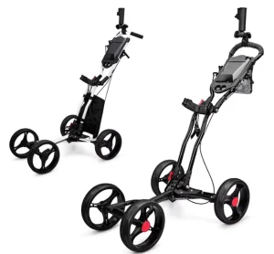 Golf Trolleys Electric 4 Wheel Cart with 54 Holes Range for On Course Mobility