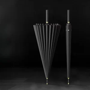 Golf Umbrella Custom Logo PU Leather Handle Large Windproof Uv Golf Umbrella Customized Promotional Umbrellas