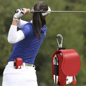 Golf Waist Bag with Ball Holder and Tee Set Lightweight Portable Accessories for Outdoor Sports