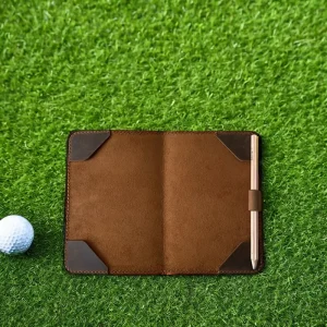 Golf Yardage Book and Scorecard Holder Genuine Leather Personalized Leather Scorecard Cover Golf Gift Golf Accessories