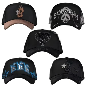 Gorras Curved Embroidered Sports Black Beard Hats Caps Suede Brim Gorras Barbas Hats