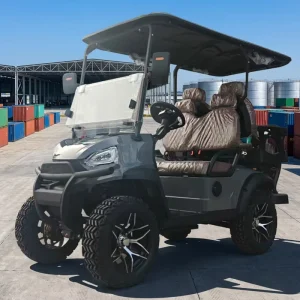 Gray Electric Golf Cart Street Legal Custom 3-4 Seater Off Road Club Car