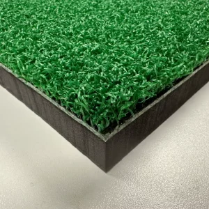 Green 15mm Nylon Knitted Crimp Turf 15mm EVA Base 2mm Hard Rubber Golf Mini Hitting Practice Mat Customizable Size Mini