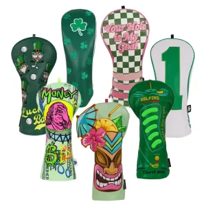 Green Golf Club Head Cover Accessories Luxury Leather High Quality Custom Comfort Clover Golf Alligator Head Cover
