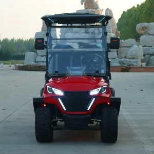 HUANLI 48V Electric Golf Cart Street Legal 4-Seater Steel 5kw Motor CE Certified Lead Acid Battery 90km Range 40km/h Top Speed