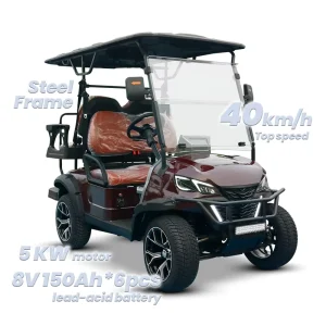 HUANLI High Quality Electric Golf Cart 48V Steel Frame 4 Passengers 80-100km Range CE Certified