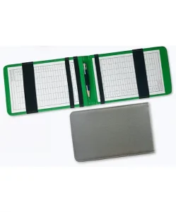 Handmade Leather Golf Score Card Yardage Book Custom Logo Golf Performance Scorecard Holder Cover Case