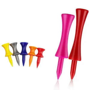 Hard Wood Durable Plastic Custom Logo and Printed Practice White Golf Tees for Training