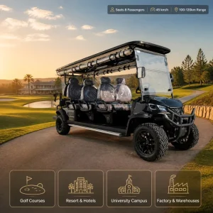Heavy Duty 4×4 Gas Golf Cart All Terrain 4 Stroke 300cc Engine Golf Buggy Off Road Tires for Golf Club VIP Service 7 8 Seats