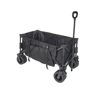 Heavy Duty Folding Camping Collapsible Golf Cart Comfortable Stainless Steel Sand Beach Wagon Stroller Big Wagon Platform