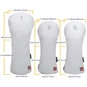 Heavy Duty Golf Club Headcovers Custom Logo Stitched Protective Sleeves for Woods Irons Tournament Corporate Gift
