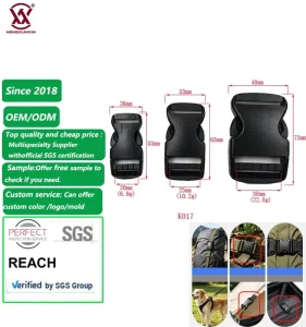 Heavy Duty Plastic Pom Pet Harness Vest with Quick Release Collar Buckle Dog Collar Leash in Various Hardware Colors