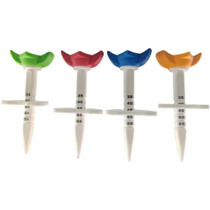 Height Adjustable Plastic Rubber Golf Tees Personalized Clip Strip Shot Pin Holder Customizable Golf Tee