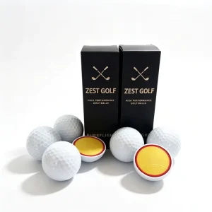 High Performance 4 Layer OEM Logo Surlyn Plastic 4 Piece Tournament Golf Balsl With Custom Three in Sleeve