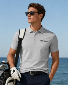 High Performance Apparel Moisture Wicking Cooling Golf Polos Stretch Fit Modern Design Professional Championship Top