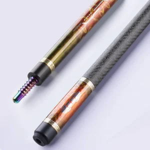 High Performance Carbon Shaft Pool Cue Low Deflection Maple Butt for Comfort Perfectly Balanced for Snooker and Pool