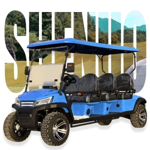 High Performance Electric 6 Seater Golf Cart with Lithium Battery and Steel Frame Luxury Wrap for Golf Courses