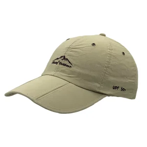 High Quality 100% Polyester 6 Panel Foldable Waterproof Breathable Sports Baseball Hats Quick Dry for Hiking Unisex