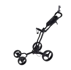 High Quality 4 Wheel Folding Golf Push Pull Trolley Quad Design for Optimal Golfing Experience