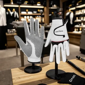 High Quality Breathable Lightweight PU Leather Unisex Anti Slip Hand Grips Golf Gloves Hook Loop Closure Custom Logo for Sports
