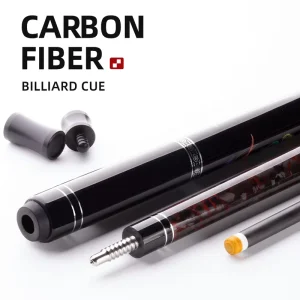 High Quality Carbon Fiber 2 Piece 1 2 Split Pool Cue with Stainless Steel Joint Light Weight Snooker & Billiard Break & Jump Cue