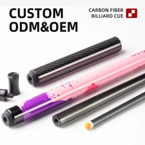 High Quality Carbon Fiber Billiard Cue Stick Carbon Fiber Pool Cue for Pool Hall Use Custom Butt Available Factory