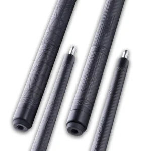 High Quality Carbon Fiber Pool Cue Butt Stainless Steel Joint 1/2 Split Design 3D Floating Printing Customizable 3k Twill Cloth