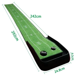 High Quality Crystal Velvet Golf Practice Training Aid Putting Mat Plastic Base Golf Putting Mat With Hole