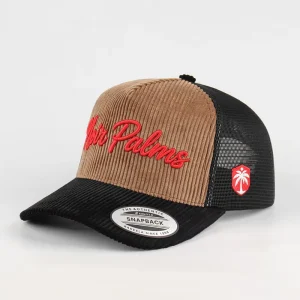 High Quality Custom 5 Panel Logo Corduroy Mesh Hat Two Tone Curved Fashion Vintage Structured Adjustable Trucker Cap