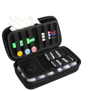 High Quality Custom Classic Zipper Golf Gloves Accessories EVA Case Golf Tee Organizer Golf Glove Case Oxford Holder Bag Golfers