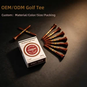 High Quality Durable 70mm Natural Eco Friendly Stripe Custom Logo Bamboo Golf Tee Professional Custom Cigarette Box