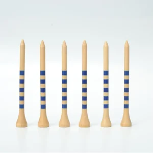 High Quality Durable Bamboo Golf Tees Biodegradable and Low Friction with Custom Logo Wood Material