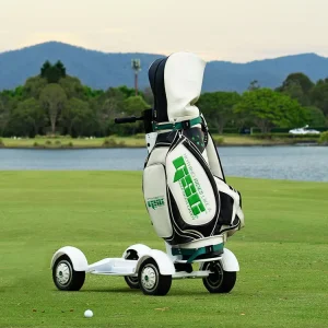 High Quality Foldable Four Wheel Electric Drive Golf Cart with Lithium Battery Convenient Golf Trolley Scooter