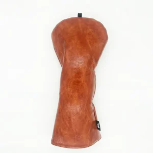 High Quality Genuine PU Leather Waterproof Embossed Golf Driver Headcover Velvet Lining Elastic Band Closure BGS Brand 460cc