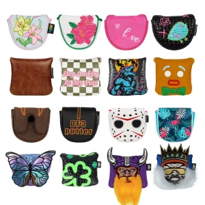 High Quality Golf Accessories Embroidery Golf Headcover Waterproof Portable Putter Head Cover
