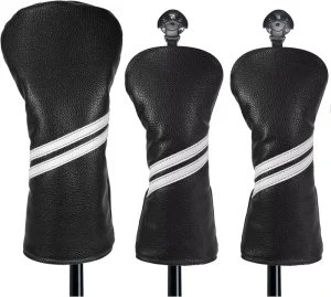 High Quality Golf Head Cover PU Leather Golf Wood Driver Head Cover Waterproof Fairway Woods Golf Headcover